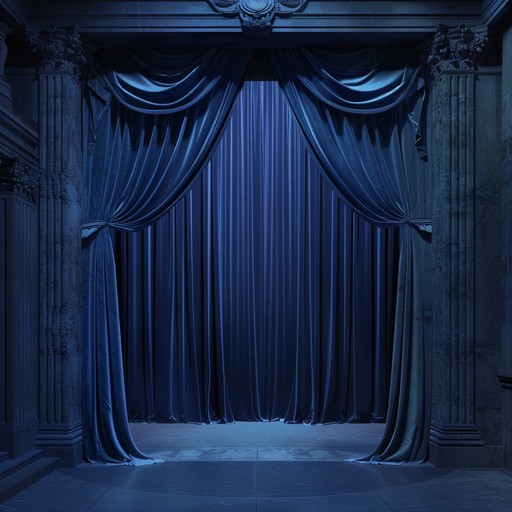 A captivating blend of smooth piano and lush orchestral strings, evoking the elegance of a velvet curtained stage under moonlight, creating a dreamy and sophisticated atmosphere.