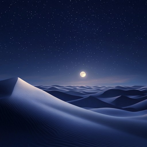 An instrumental lullaby blending traditional middle eastern oud melodies with modern soothing elements, evoking a serene nighttime atmosphere in the desert under a blanket of stars.