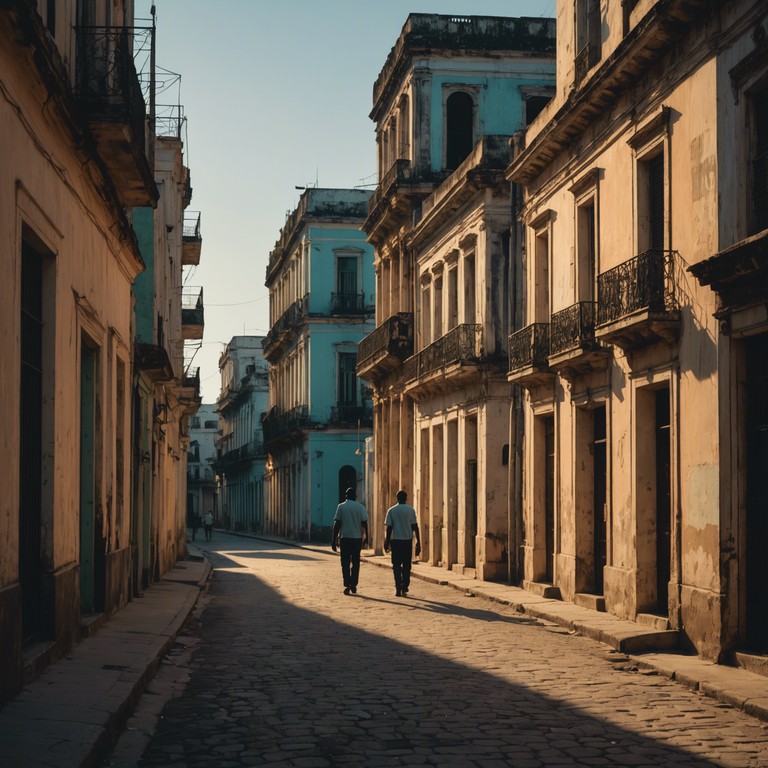 This instrumental piece captures the essence of a somber evening in havana, blending afro cuban rhythms with deep, reflective melodies that resonate with the beauty and melancholy of the city's historic streets. The music slowly builds a narrative of nostalgia and quiet contemplation, using traditional instruments to evoke a sense of longing and introspection.