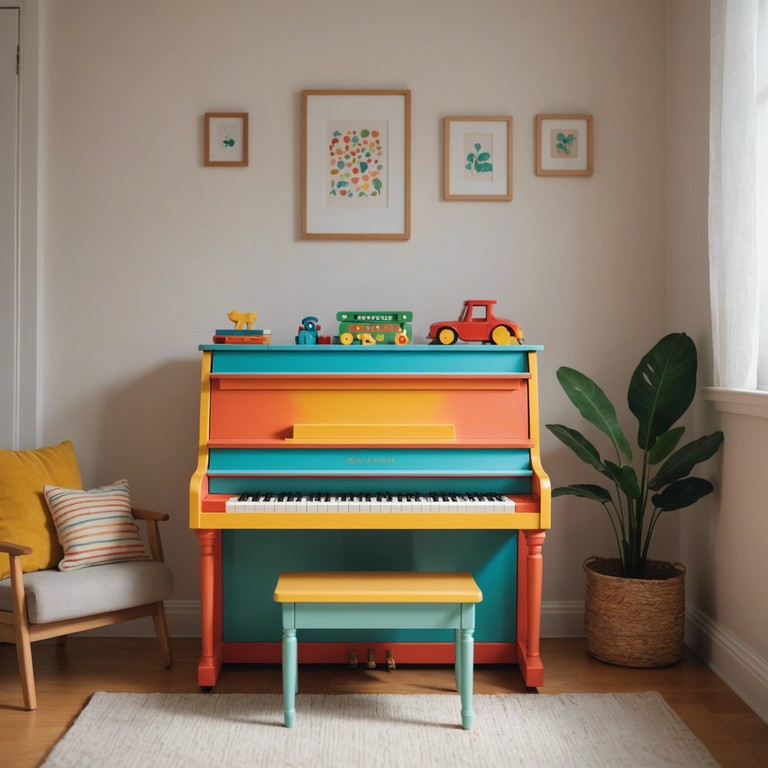 This instrumental track features a blend of soft electronic sounds combined with toy like musical elements, creating an aura of a digital playground. The use of toy piano and subtle electronic pads offers a serene, yet playful atmosphere, making it perfect for relaxation or creative inspiration.