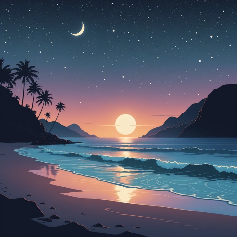 This track captures the essence of a tranquil night in rio de janeiro, blending soothing bossa nova rhythms with hypnotic ambient overlays to transport listeners to a peaceful brazilian beachscape. The gentle plucking of the classical guitar complements soft synth pads, creating an immersive auditory experience designed for deep relaxation and mental travel.