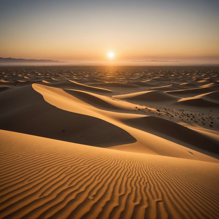 This piece captures the euphoria of a bright, new morning in the sahara desert. The music represents the awakening of nature and the local tribes as they start the day refreshed and full of life. The rhythlical beats mimic the steady, hopeful steps of a caravan traversing the vast golden dunes at dawn.