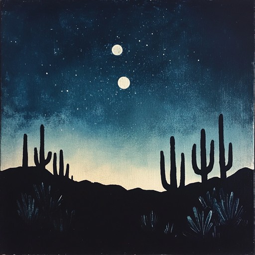 This version brings a more meditative quality to the acoustic guitar's narrative. Meandering yet intentional, the soundscape mirrors the tranquility and profound isolation of the desert at night, inviting the listener to connect with the space both around and within them.