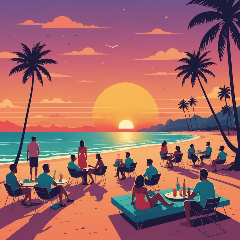 Imagine an energizing and pulsating reggaeton track perfect for a lively summer evening party. The song exudes upbeat vibes with rhythmic percussion that invites you to dance as the sun sets, blending a tropical feel with urban beats. The use of congas drives the track, adding to its hot, festive nature while playful melodies keep the mood light and engaging.