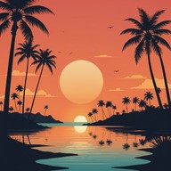 melancholic beats under a tropical sunset