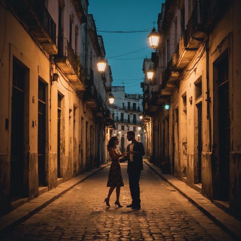 This track captures the essence of a romantic evening in havana, blending traditional afro cuban rhythms with enchanting melodic elements to evoke feelings of love and intimacy. The music sets a scene of walking hand in hand along cobblestone streets, the air filled with the scent of tropical flowers and the distant ocean.