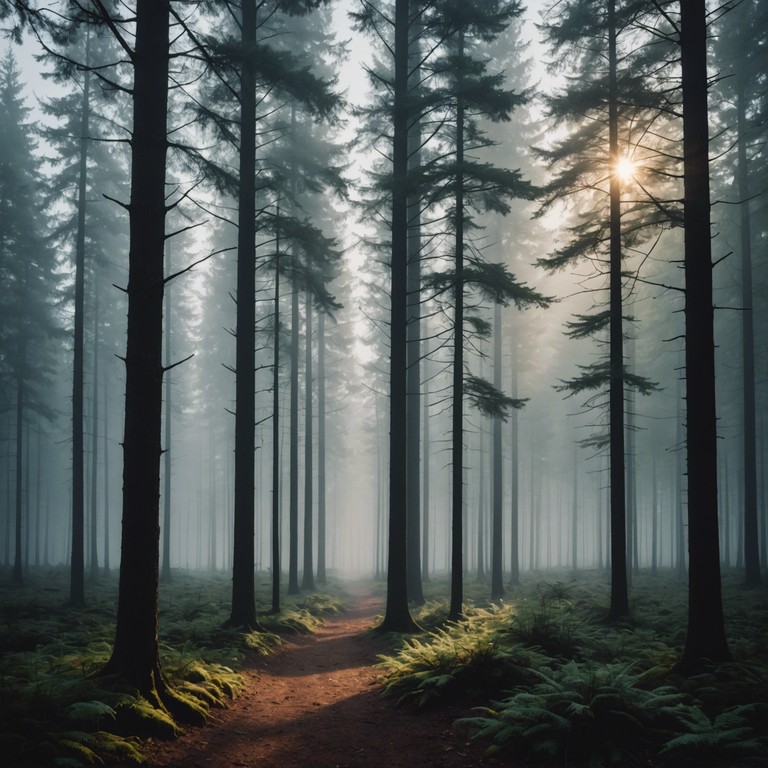 Imagine a dense, misty forest at twilight, where the sounds of a lone flute echo softly, intertwining with the natural whispers of the wooded enclave. This track is designed to evoke a serene yet slightly unsettling atmosphere, capturing the peculiar, enigmatic beauty of nature when it's quiet and almost otherworldly.