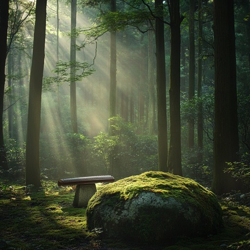 An intimate and soothing koto piece that captures the tranquil essence of ancient forests, evoking a deep connection with nature and inner peace