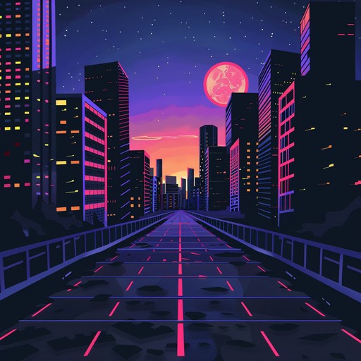 A track that embodies the spirit of a bustling city at night, filled with the sounds of distant traffic and lively nightlife. The central theme revolves around the contrast between the nighttime calmness and the underlying energetic pulse of the city. Imagine walking through streets lit by neon lights, catching snippets of conversations, laughter, the clink of glasses, and the distant hum of the subway.