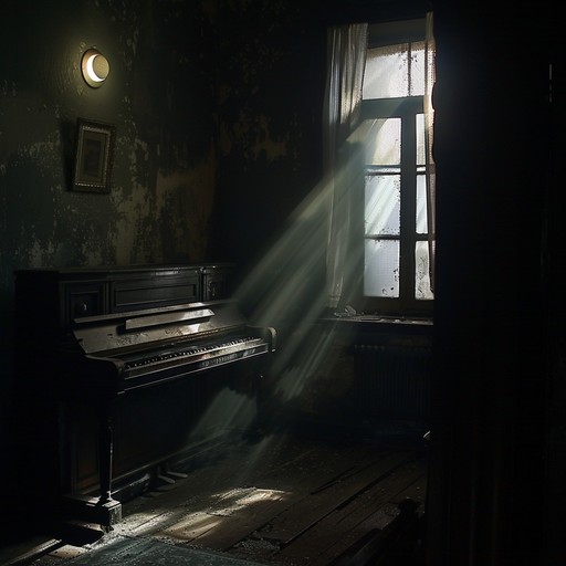 A gentle interplay of melancholic piano and atmospheric synths, supported by subtle strings, creates a reflective and haunting ambiance perfect for introspective evening moments. A gentle interplay of melancholic piano and atmospheric synths, supported by subtle strings, creates a reflective and haunting ambiance perfect for introspective evening moments.
