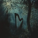 tranquil harp music in lush greenery