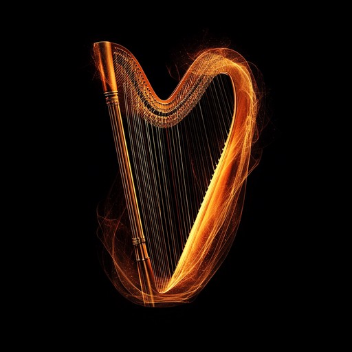 An uplifting instrumental muzak track combining celtic harp melodies with modern electronica beats, creating a fusion that empowers and energizes listeners toward their aspirations.