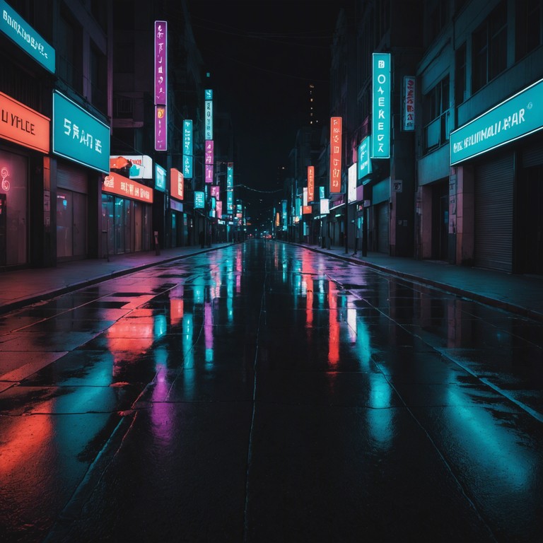 Imagine the haunting sound of a synthesizer echoing against the backdrop of a deserted urban landscape. The city's vibrant lights flicker in solitude, casting an eerie glow on empty streets. The song captures the sense of isolation within a bustling city that has unexpectedly gone quiet. The paradoxical fusion of danceable beats and a melancholic mood evokes a surreal, introspective dancing experience.