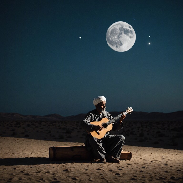 This track gently captures the essence of night time in the desert. The oud's strings sing a lullaby that carries the listener across serene sands and under a twinkling canopy of stars, encouraging a deep, meditative state of mind.