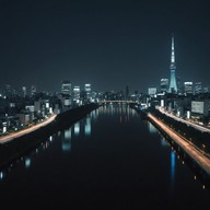 ethereal melodies floating over tokyo's skyline.