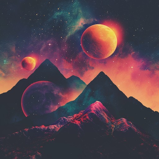 Imagine a journey through the cosmos, visiting otherworldly landscapes and witnessing the splendor of celestial bodies in a vast universe. This instrumental track combines complex guitar solos, dynamic shifts, and ethereal synthesizer layers to create an epic and immersive experience.