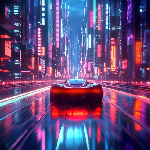 An exhilarating instrumental track that captures the essence of an 80s action scene, featuring bold synthesizer melodies, driving bass lines, and energetic electronic drums. The song builds tension and excitement with layers of arpeggiated synths and dynamic rhythms, evoking a high speed chase through neon lit city streets.