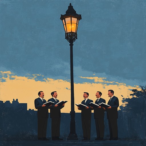 A barbershop quartet revisits vintage harmonies with a touch of modern soulfulness. Traditional styling meets contemporary flair as four vocalists blend their voices in a seamless, melodious journey reminiscent of early 20th century serenades but infused with today’s nuanced emotions. This track highlights the profound power of simple, human harmony in conveying complex feelings and nostalgic yearnings.