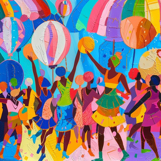 An energetic and thrilling instrumental track designed to capture the exuberant spirit of a bustling carnival parade. With driving rhythms and pulsating beats, this piece evokes images of vibrant street dancers, colorful floats, and joyous crowds. The melodies and harmonies are crafted to simulate the excitement and effervescence of such festive occasions, promising an unforgettable auditory experience. Perfect for setting an epic, celebratory atmosphere.