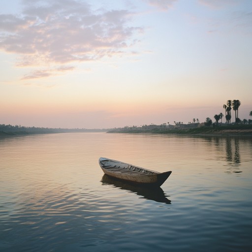 A gentle instrumental track that encapsulates the serene ambiance of the nile at night, featuring traditional middle eastern sounds that soothe the listener and evoke the tranquility of moonlit waters.