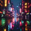 melancholic cyberpunk ballad infused with futuristic sounds