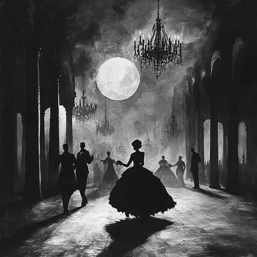 This composition combines traditional swing's lively beats with spectral sounds, evoking visions of a haunted ballroom. The muted trumpet leads, casting a mysterious and eerie spell, as if the spirits of dancers past have returned for one final, ghostly waltz.