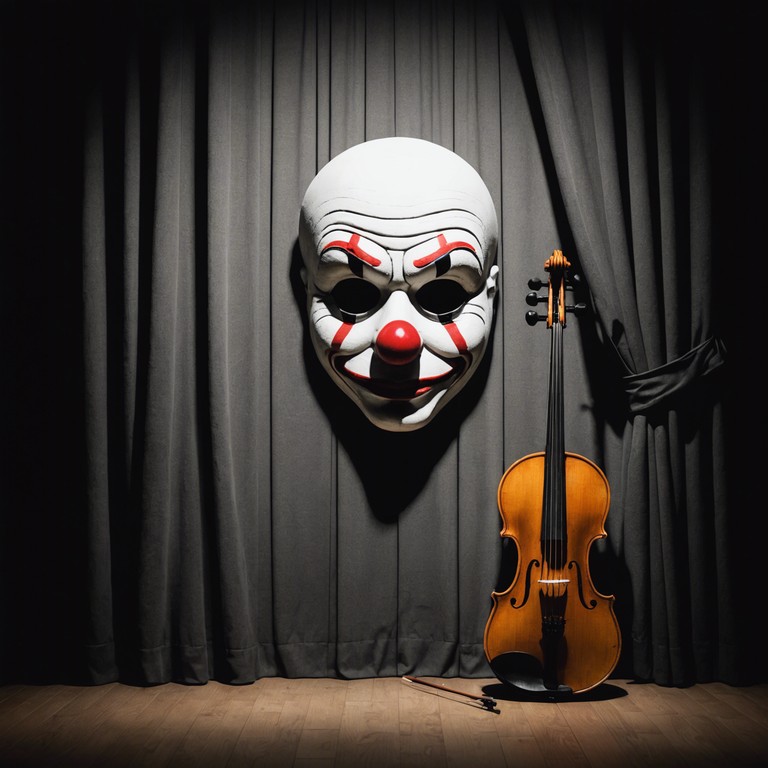 A dramatic and profound instrumental that explores the hidden sadness of a performer's life, encapsulating the dual essence of exterior joy and inner sorrow through melodic depths and poignant musical turns. The use of a solo violin harnesses the ability to convey pure, raw emotions, making it perfect for introspective moments in films or theatrical plays where characters confront their vulnerabilities.