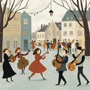 an upbeat klezmer tune evoking joy and celebration in dance