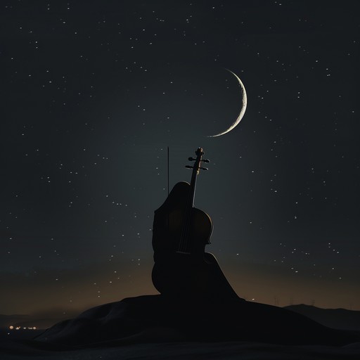 Imagine a soft, gentle track that captures the essence of a calm, moonlit night. The melody is reflective, almost like a quiet conversation between old friends under the starry sky. The overall feel is warm yet hauntingly beautiful, invoking feelings of peace and nostalgia.