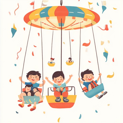 This track harnesses the unpredictable energy of children in a whimsical, chaotic carnival atmosphere. Featuring playful melodies, unexpected rhythmic changes, and quirky sound effects, it perfectly captures the exuberant spirit of kids exploring a magical carnival. The music continuously evolves, filled with the sounds of laughter, carnival rides, and silly surprises, keeping the listener engaged and entertained.