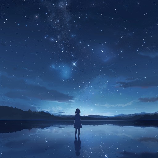 An exquisite piano and string composition reflecting an anime character's introspective journey under a starlit sky. The music captures the essence of wistful memories and the anticipation of a hopeful future, blending tender notes with uplifting harmonies.