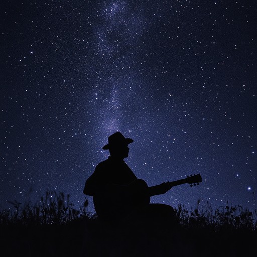 A soothing instrumental piece blending soft rock melodies with spiritual overtones, evoking a sense of peace and introspection under a vast night sky.