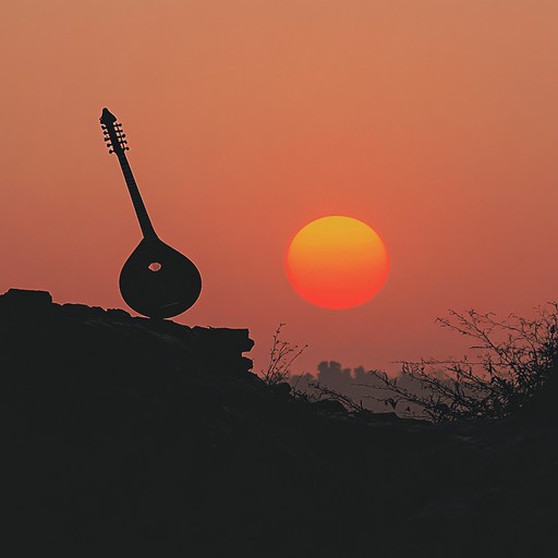 A vibrant, instrumental journey blending indian raga melodies with the energy of rock. The track begins with a serene sitar intro, gradually evolving into dynamic guitar solos and powerful rhythms. Layers of traditional indian percussion add texture and drive, building up to an exhilarating crescendo.