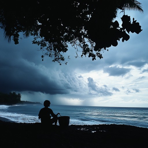 Experience an evocative instrumental piece where the vibrant tones of the steel drum guide you through the dramatic ebbs and flows of a tropical storm. The composition weaves ambient sounds with cinematic crescendos to mirror the storm's intensity and the deep emotions it stirs.