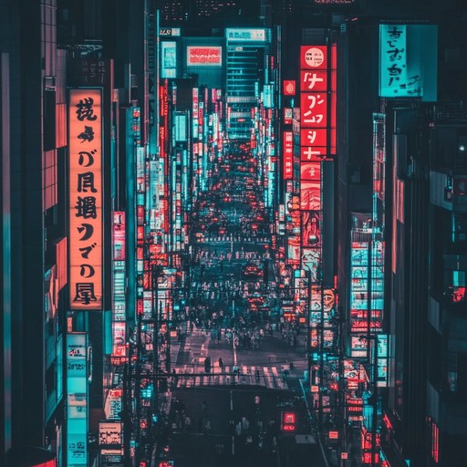 A lively and energetic instrumental track that blends urban beats with j pop melodies, encapsulating the vibrant atmosphere of tokyo's bustling nightlife. Pulsating rhythms and catchy hooks evoke images of neon lit streets, modern architecture, and the ceaseless motion of the city after dark.