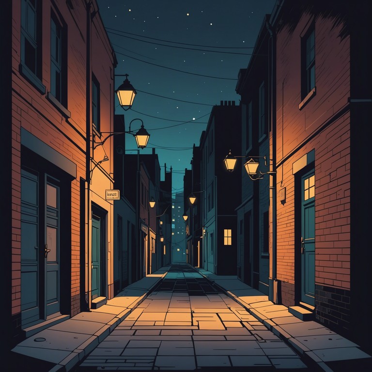 A track where the eeriness of lurking shadows is captured through deep, slow beats, creating a sense of unease and suspense. The sound incorporates low, rumbling bass lines that mimic the heart’s palpitations in a dark, mysterious alley. Every note adds to the growing tension, ideal for a suspenseful scene or a nerve racking moment.