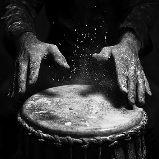 An evocative instrumental featuring vibrant djembe rhythms and haunting melodies that invoke the spirit of ancestral dance rituals amidst the wilderness