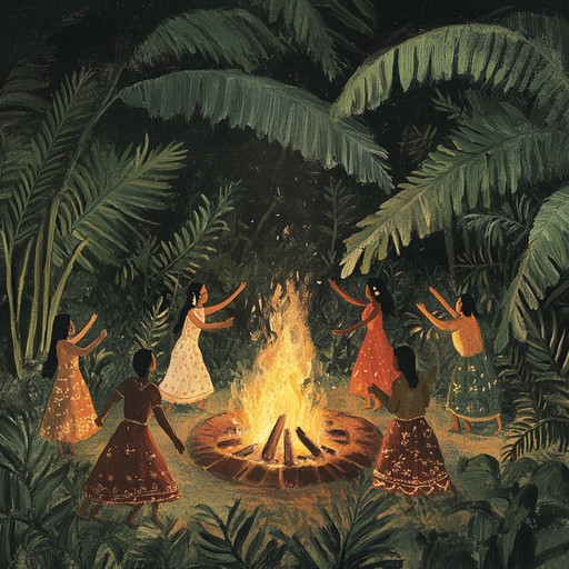 This vibrant song captures the essence of a jubilant tribal celebration with invigorating rhythms, uplifting melodies, and powerful percussion that echo through the landscape, celebrating community and unity. Traditional drums lead the charge, accompanied by flutes and chants, creating a tapestry of sound that paints pictures of joyful dances and heartfelt rituals.