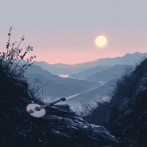 This evocative instrumental blends soulful banjo melodies with romantic rhythms, transporting listeners to a tranquil mountain where love flourishes under twilight skies.