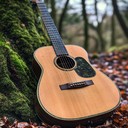 soothing guitar, embodying the forest's calm