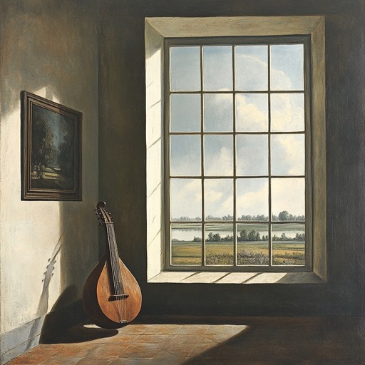 A serene instrumental baroque piece highlighting the delicate tones of the lute, aiming to transport listeners to a place of contemplative peace and timeless reflection.