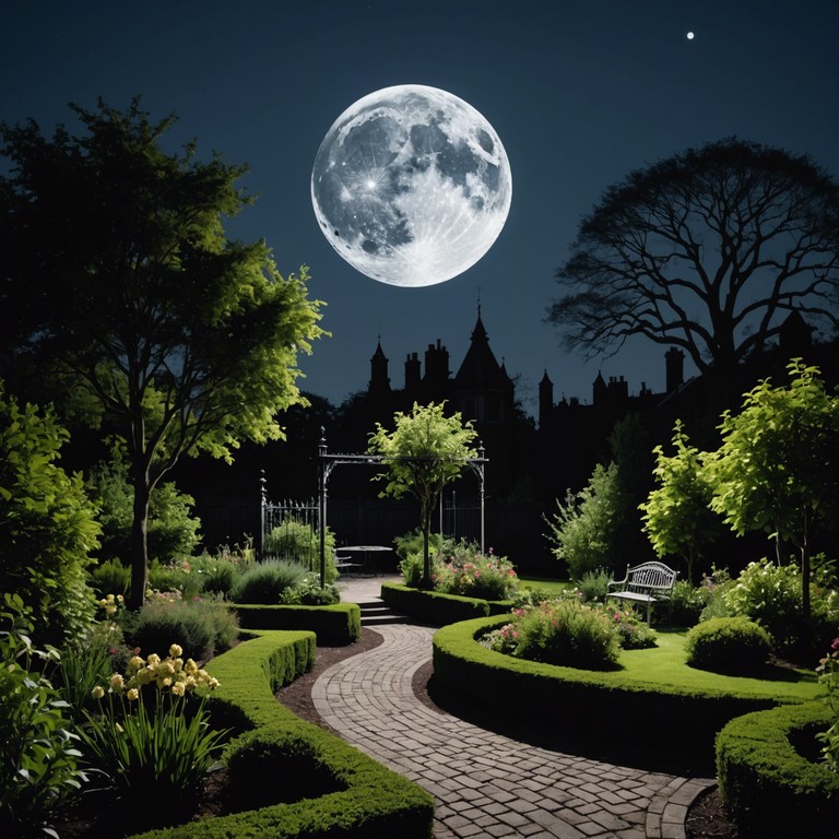 A soft, sophisticated piano composition that transports listeners to a serene, moonlit evening in a forgotten victorian garden. The music delicately weaves through emotions of longing and remembrance, reminiscent of an era filled with elegance and quiet introspection.