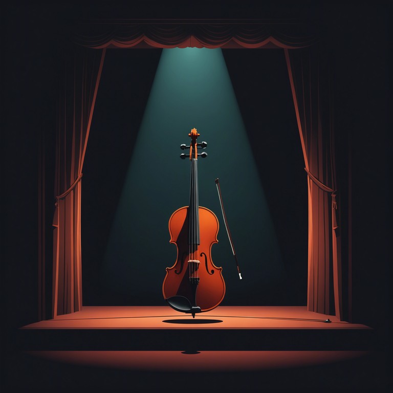 The piece combines the dramatic flair of broadway with an unsettling undertone, using eerie, isolated string segments that echo like whispers in a dimly lit theater. This instrumental captures the tension behind the glitz of stage lights, perfect for a thriller or horror themed theatrical performance.