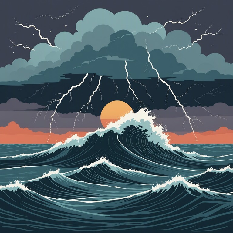 Similar to rising storm symphony, yet with a focus on orchestrally crafted highs that simulate the courageous exploration during a violent sea storm. This version emphasizes the thrilling adventure within nature's power.