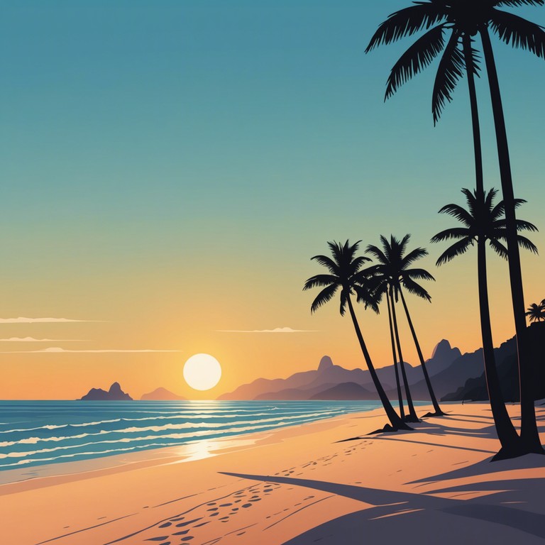 Imagine a serene scene in rio as the sun sets, where ethereal tones blend with the intimate rhythms of bossa nova, creating a sound that's both enchanting and relaxing. This piece captures the essence of a twilight serenade on the breezy rio beaches, intertwined with soft, otherworldly music textures.