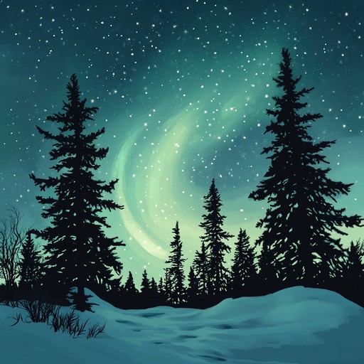 An instrumental suomipop track featuring haunting melodies and ambient textures, evoking the mystical atmosphere of finland's frozen forests and the quiet beauty of winter nights.