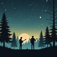 guitar strums under starlit sky