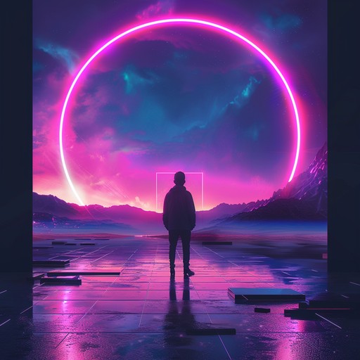 Immerse in an atmospheric journey reminiscent of a neon-lit cityscape during the 80s, where synths swirl around a pulsing electronic beat, creating a nostalgic yet fresh vibe