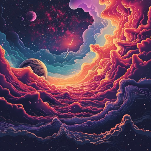 Embark on a mind-bending voyage through the cosmos with this funky, psychedelic instrumental. Pulsating basslines, wah-wah guitars, and swirling synthesizers create a kaleidoscopic soundscape that transports the listener to otherworldly dimensions. Trippy effects, cosmic sound samples, and unexpected tempo changes add to the sense of adventure and exploration. Close your eyes and let this hypnotic funk odyssey take you on a journey beyond the stars.