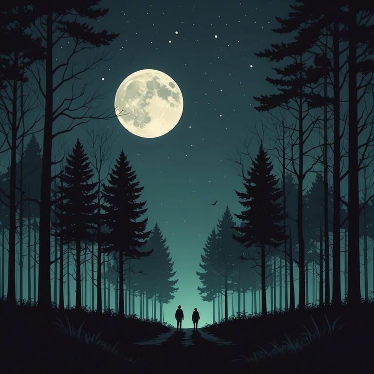 In this track, the listener is transported to a dimly lit, misty forest where ethereal melodies mingle with the sounds of the night. A somber dulcimer leads the composition, creating a dense, captivating sound that reflects a blend of mystery and nostalgia, perfect for storytelling or setting an enigmatic mood in a film or game.